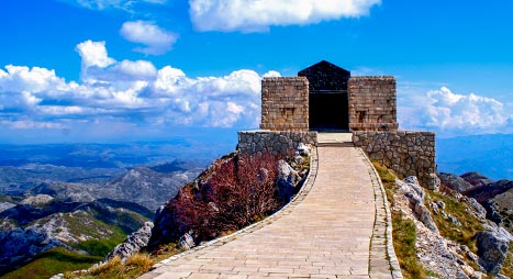 El monte de Lovren, Cetinja, Montenegro