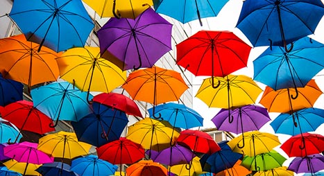 La calle de los paraguas en Belgrado