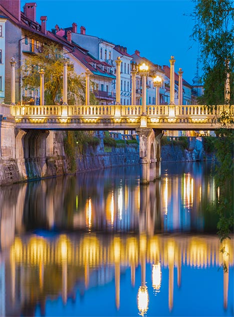 El puente de los zapateros en Liubliana